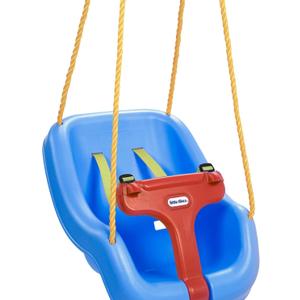 Little Tikes Snug 'n Secure Blue Swing with Adjustable Straps, 2-in-1 for Baby and Toddlers Ages 9 Months - 4 Years