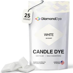 White Candle Dye - Made in The USA - Premium Colorants - Highly Concentrated - Popular Colors for Paraffin or Soy Wax - Great for Professionals or Hobbyist - 25 Dye Chips
