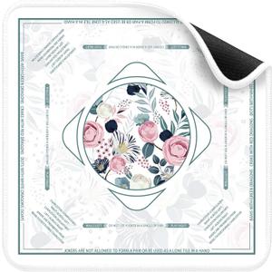Deyimmei Mahjong Mat for Table - Non-Slip Mahjong Table Cover with Storage Pockets, Perfect Mahjong Accessories & Gifts for Women, Men, and Mahjong Enthusiasts (Floral Elegance)