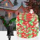66Ft 200 LED Christmas Fairy Lights Plug in, Waterproof String Lights Outdoor & Indoor 8 Modes with Timer Bedroom Decor, Twinkle Lights for Bedroom Party Holiday Christmas Decorations (Red and Green) (1 Pack(200LED))