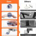 Chair Sliders for Carpeted Floors,16 Pcs Chair Glides Round Furniture Sliders Carpet,Chair Leg Floor Protectorst,Make Furniture Glides Move Easy(Fit 0.75-1", Clear)