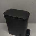 simplehuman 5L Slim Bathroom Trash Can with Soft Close Lid, Stainless Steel Waste Basket with Liner Pocket, 5 Liter / 1.3 Gallon, Matte Black