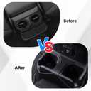 Rear Cup Holder Fit for 2018-2025 Jeep Wrangler JL & Gladiator JT, Rear Console Mounted Drink Holders Rear Seat Storage Organizer