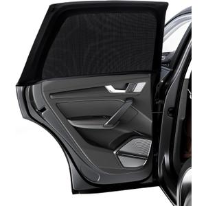 Car Window Shade for Baby, PEYOU 2 Pack Auto Window Sun Shades UV Protection for Camping, Breathable Mesh Baby Side Window Covers, Universal Fit Most (99%) of Cars, Privacy Protect Tints for Kids Pets (Small-(44.9x17.7"))
