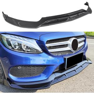 3 Pcs Front Lip Chin Bumper Body Kits,for Benz C-Class W205 C250 C300 C350 2015-2018 Front Bumper Lip Body Kit Spoiler,Carbon