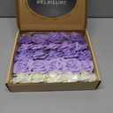 N&T NIETING Artificial Flowers, 25pcs Fake Flowers Rose with Stems Perfect for DIY Wedding Bridesmaid Bridal Bouquets Centerpieces Home Flower Arrangement Mother's Day Decoration, Series Purple