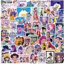 72 Pcs Anime Stickers, Cute Cartoon Stickers Bulk, Suitable for Water, Phones, Bottles, Laptops, Guitar, and More. DIY Your own Gift Decorations to Present to Your Loved Ones. Pack Of 5