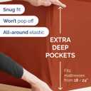 Extra Deep King Sheet Set - 6 Piece Breathable and Cooling Sheets - Hotel Luxury Bedding for Women, Men, Kids & Teens - Easy & Secure Fit - Soft, Wrinkle Free & Comfy - Extra Deep Pockets - Terracotta