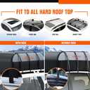 21 Cubic Feet Car Roof Bag 840D Waterproof Rooftop Cargo Carrier Bag for All Cars with/Without Racks Includes Anti-Slip Mat Storage Bag Combination Lock 6 Door Hooks