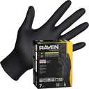 SAS Safety 66519-01 Raven Powder-Free Exam Grade Nitrile - 6 mil 50 Gloves per box, Set of 2