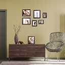 iRahmen 8x10 Picture Frame Set of 4, Dark Brown Vintage Photo Frame with Real Glass, 8 x 10 Frames for Wall Mount and Tabletop Display