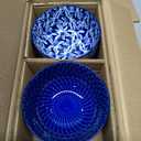 vancasso SELENE Plates and Bowls Set for 4, 12 Pieces Dinnerware Sets, Mircowave and Dishwasher Safe Dishes Set, Porcelain Blue Dinnerware