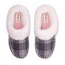 Dearfoams womens Nyla Felted and Plaid Moc Toe Clog, Size 7-8