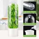 Herb Keeper for Refrigerator with Herb Peeler - 2 Sets Herbs Saver & Vegetable Preservation Container, Extends Freshness Up to 2-3 Weeks for Cilantro, Basil, Parsley, Mint & Greens