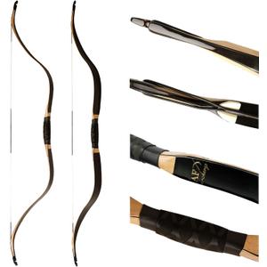 AF Archery Tatar Recurve Bow, 54" Traditional Laminated Horse Bow for Mounted Archery and Precision Shooting Longbow Left Right Hand, 45lbs