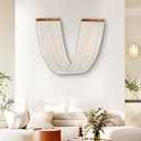 lokeisna Large Macrame Wall Hanging, Macrame Room Decor Wall Art, Boho Wall Decor Tapestry for Bedroom above Bed Wall Decor Living Room, Macrame Wall Decoration Fashional Gift, 33"x15" Large White