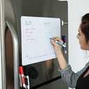 Cinch! Magnetic Whiteboard for Fridge 29 x 21 Inch - Stain-Resistant Dry Erase Board with 4 Fine Tip Markers and Large Eraser - Fridge Whiteboard Planner and Organizer for Kitchen or Office Use