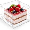 Vowcarol Bento Cake Boxes 6X6X4 Inches Cake Boxes with Cake Bottom Boards 12 Pack, Bakery Box, Favor Boxes for Cookies, Donuts, Macarons, Pastry Gift Boxes
