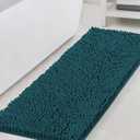 H.VERSAILTEX Bathroom Rugs Bath Mat Bath Rugs Bath Mats for Bathroom Non Slip Extra Thick Buncy Soft Chenille Bath Rug Fulffy Shag, Indoor Rug Runner Carpet for Living Room (Dark Teal, Large 59" x 20")