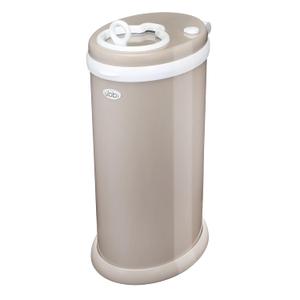 Ubbi Stainless Steel Diaper Pail, Odor Locking, No Special Bag Required, Award-Winning, Registry Must-Have, Taupe