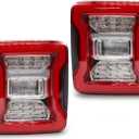 Pair Rear Tail Lights Assembly Compatible with Wrangler JK JKU 2007-2017 Taillights Tail Lamp with Turn Signal/Brake Light/Running Light and Reverse Light