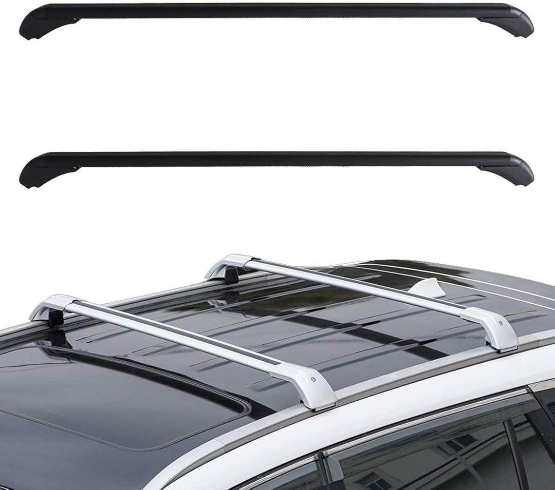 2PCS Top Luggage Roof Rack Cross Bar Carrier Universal Aluminum Adjustable Replacement for 43.3 inch