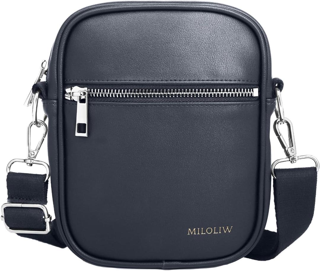 Small Crossbody bag for men shoulder bag mens purse satchel Pu leather messenger bag