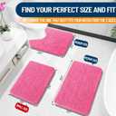 OLANLY Bathroom Rugs 30x20, Extra Soft Absorbent Chenille Bath Rugs, Rubber Backing Quick Dry, Machine Washable Bath Mats for Bathroom Floor, Tub and Shower, Home Decor Accessories, Hot Pink