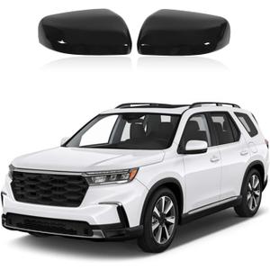 Side Door Mirror Cover Compatible with Honda Pilot 2023-2025/ Honda Passport 2026 Accessories, Car Outside Rear View Mirror Housing Protector Cover Cap Trim ABS 2PCS (Glossy Black)