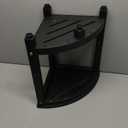 ONSGLM Shower Stool for Inside Shower, Corner Shower Bench Seat, HDPE Waterproof Shower Stool for Shaving Legs with Baffle Storage Shelf, Shower Seat/ Foot Rest for Bathroom, Indoor/ Outdoor Use, Black