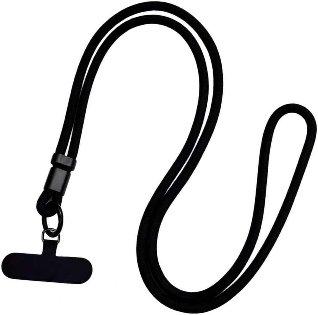 GAOLINGS 20 Color Phone Lanyard with Secure Clip, Trendy Adjustable Neck Strap for Phones, Keys, Badges, Universal Hands-Free Wrist phone gear, phone leash 01 (Black)