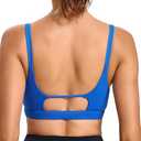 RUNNING GIRL Sports Bras for Women,Square Neck Sports Bra Medium Support Yoga Bra Workout Crop Top with Removable Cups L