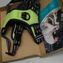 PoyPet No Pull Dog Harness, Reflective Comfortable Vest Harness with Front & Back 2 Leash Attachments and Easy Control Handle Adjustable Soft Padded Pet Vest for Small to Large Dogs (Green,S)