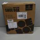 SEE SPRING 12 Pack Shoe Storage Box, Clear Plastic Stackable Shoe Organizer for Closet, Space Saving Foldable Shoe Rack Sneaker Container Bin Holder (Large Fit Size 9)