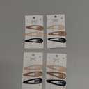 Metal Snap Hair Clips Water Drop No Slip Hair Barrettes for Women Large Hair Clips For Thick And Thin Fine Hair,Black/Brown/Beige,2.67 x 0.7 Inches,12 PCS