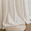 Guken Warm Beige Linen Curtains 84 Inches Long 2 Panel Set Rod Pocket Semi Sheer Dining Room Cozy Bedroom Decor Cotton Look Country Rustic Farmhouse Boho Curtains 52x84