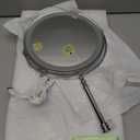 Lighted Makeup Mirror, 3000 mAh Rechargeable Double Sided Magnifying Vanity Mirror with 3 Colors, 1x/10x, 360° Rotation , Brightness Adjustable Magnification Cosmetic Light up Mirror, Women Gift (Chrome)