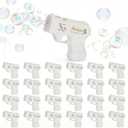 24 Pack White Bubble Guns for Wedding | Wedding Bubble Gun Machine Party Set, Automatic Bubble Guns Suitable for All Types of Parties and Events ( Without battery ), 24-piece Set