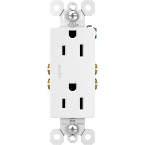 Legrand Radiant 885TRWCC21 15 Amp Decorator Duplex Outlet, White, 1 Count
