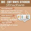 5 x (3PCS) You are Enough Stickers  Motivational Mental Health Awareness Waterproof Vinyl Decals for Laptops, Tumblers, Water Bottles, Scrapbooks  Inspirational Quote, 3" x 1.7 "