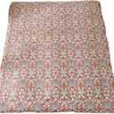 100% Cotton Futon Cover for Japanese Futon Floor Mattress with Zipper Twin Full Queen Machine Washable Super Soft (Red Toned Flower, Queen)