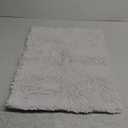 Smiry Luxury Chenille Bathroom Rugs 30x20, Extra Soft and Absorbent Shaggy Bath Mat, Machine Washable, Non-Slip Plush Carpet Runner for Tub, Shower, and Floor, Home Decor Accessories, White