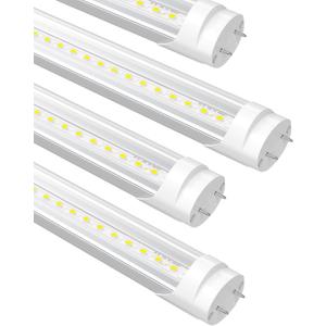 Fluorescent Light Bulbs Replacement 4FT, T8 LED Bulbs 4 Foot Type A+B, 24W (65W Equivalent) 3200LM, 6000K Daylight White, 48 Inch Tube, F32T8 or F40T12 LED Replacement, Non-Dimmable, 4-Pack