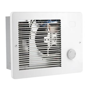 Model 174 Wall Heater with Built-In Adjustable Thermostat, Quiet Copper Motor,120/240V Hardwired Electric Space Heater,750/1500W Dual Heat