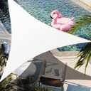 12' x 12' x 17' White Right Triangle Sun Shade Sail Canopy Durable Fabric UV Block Awning, We Make Custom Orders