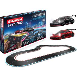 Carrera Hybrid Highway Challenge - Racing Fun of The New Generation - Legendary Porsche 911 GT3 R in 1:50 Scale - Hybrid Technology with AI Support - Control via Smartphone App