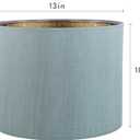 Wellmet Drum Lampshades, Easy Assembly Required Replacement Lamp Shades, Fabric Lampshades for Table Lamps Floor Lamps, Metal Spider Fitter, 13"x13"x10"