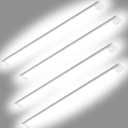 DAKASON 4-Pack 4FT LED Closet Light Fixture, 4-Foot Flush Mount Garage Ceiling Lighting 36W 4320lm, 48in Flat Panel Lights Hardwired for Basement, Kitchen, Utility, 3/4/5000K Adjustable No Plug