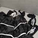 Geyoga Halloween Skeleton Costume Set Includes Skeleton Costume Dress Bones Gloves Stockings for Women