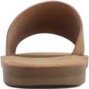 Soda Shoes Efron-S Women Flip Flops Basic Plain Slippers Slip On Sandals Slides Casual Peep Toe Beach (8.5, Tan)